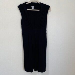 Chico's Size 0 (4/6) Black Sleeveless Casual V-Neck Stretch Comfy Dress